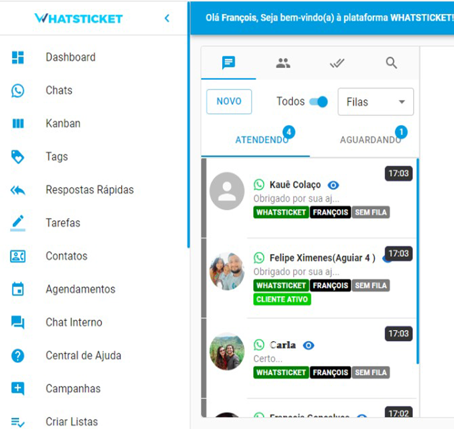 Painel Whatsticket