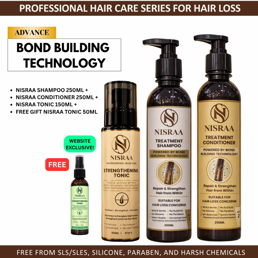 NISRAA Set Shampoo 250ml + Conditioner 250ml + Tonic 150ml