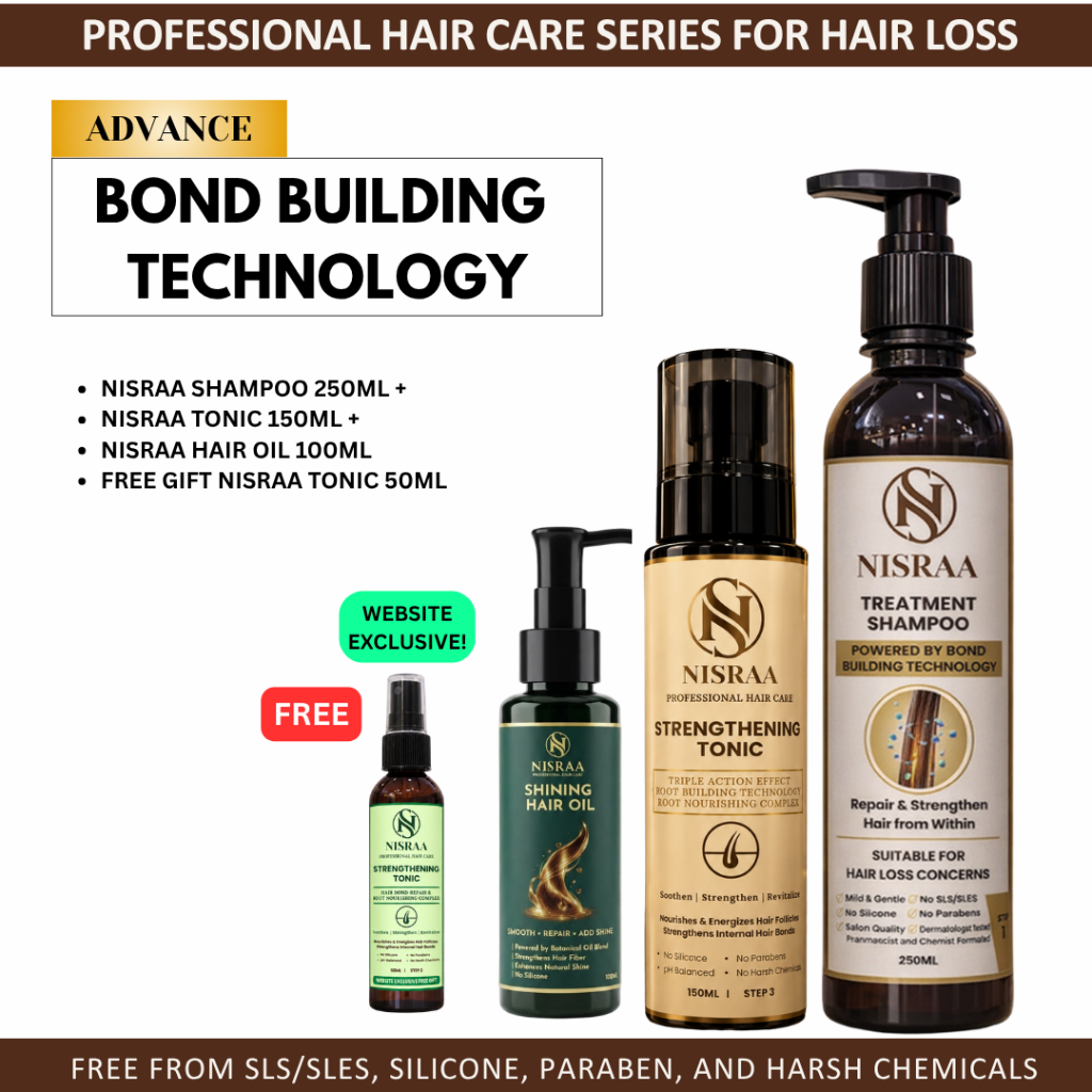 NISRAA Set Shampoo 250ml + Tonic 150ml + Oil 100ml