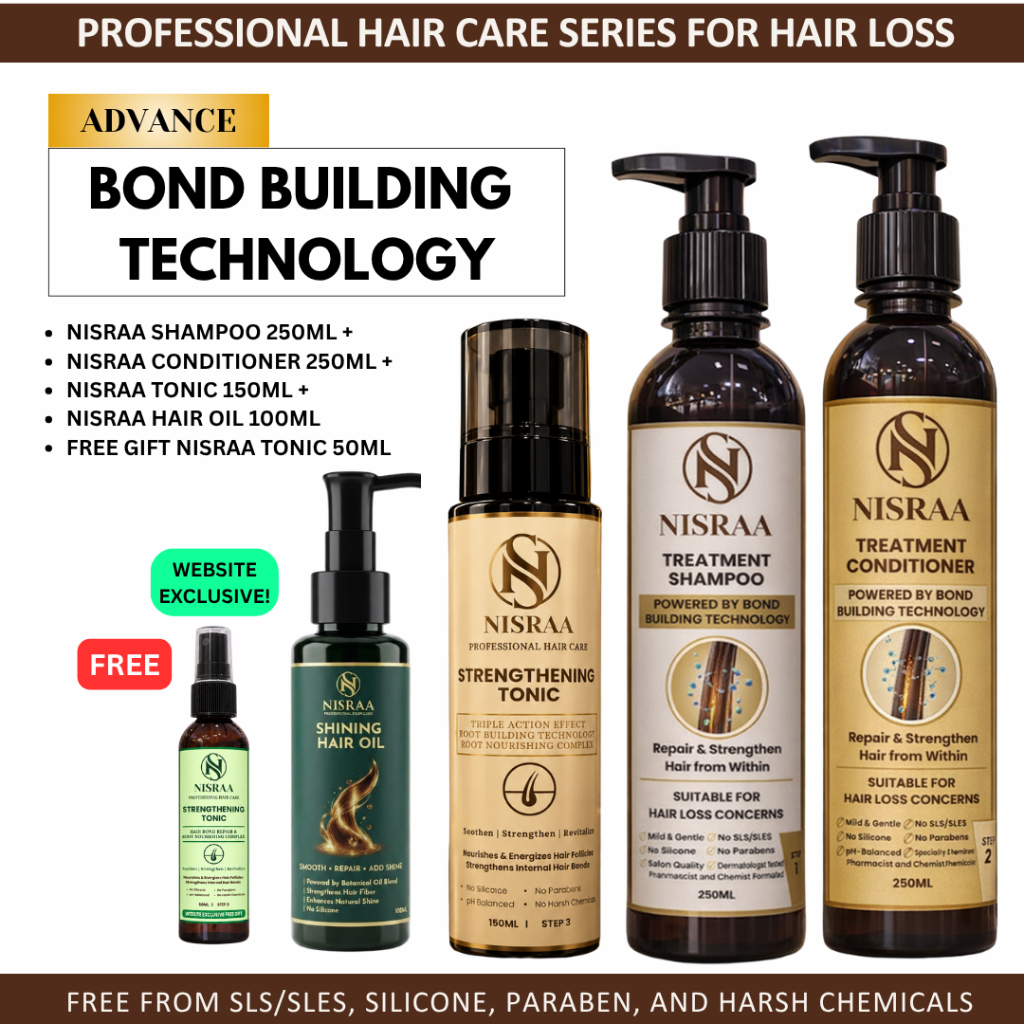 NISRAA Set Shampoo 250ml + Conditioner 250ml + Tonic 150ml + Oil 100ml